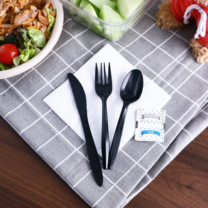 Disposable Plastic Pp/ps/pla Flatware Cutlery Sets Flight Plastic Spoon Fork And Knife Kit Disposable Plastic Cutlery Packs