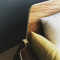 Canapé trois places en contreplaqué avec housse amovible, lit de rangement pliable, conception sans vis, pour salon, usage hospitalier, mobilier minimaliste pour la maison