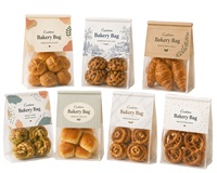 Sac en papier kraft brun écologique personnalisé pour boulangerie, petit format, pour pain au levain, sandwich, sac à pain en plastique avec fenêtre