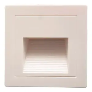 Lámpara de Pared LED de 2W para Exteriores, Cuadrada, Blanco Cálido 3500K, Iluminación de Pared para Escaleras y Entradas con Base de Aluminio y Cuerpo de ABS, 1 - Product Image 1