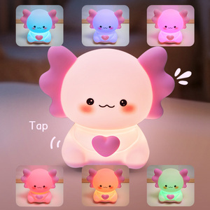 Silicone axolotl ánh sáng ban đêm thay đổi màu sắc dẫn ánh sáng ban đêm cho phòng ngủ bên cạnh giấc ngủ động vật dễ thương đèn cho trẻ em ánh sáng ban đêm nhà - Product Image 2