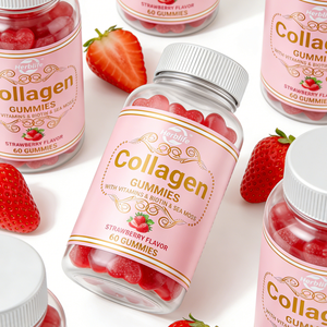 Gomitas de Colágeno con Vitamina C, Biotina y Algas Marinas, Complejo Vitamínico VC para Cabello, Piel y Uñas, 60 Unidades, Marca Privada OEM de Fábrica - Product Image 1