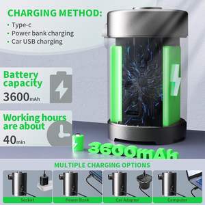 Mini pompe électrique rechargeable pour gonflage et dégonflage rapide des flotteurs de piscine, des bouées, des matelas pneumatiques, des tapis de couchage, des sacs de rangement sous vide - Product Image 2