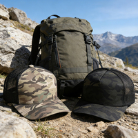 Gorra de Camionero Clásica de Camuflaje Deportivo Personalizada con Logotipo de Heycap Factory Outlet, Gorra de 5 Paneles con Visera Ligeramente Curvada para Unisex