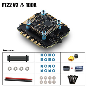 <span class=keywords><strong>Mamba</strong></span> V2 <span class=keywords><strong>F722</strong></span> <span class=keywords><strong>FC</strong></span> 100A 4-in-1กองโมดูลไฟฟ้า4-in-1ดีไซน์โลหะความร้อนต่ำฟรีสไตล์คอปเตอร์สี่ใบพัดอัปเกรดโดรน - Product Image 1