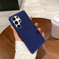 Coque de téléphone magnétique à refroidissement en nid d'abeille pour Samsung S26 Ultra S25 S24 Série S, avec dos mat ventilé en maille respirante