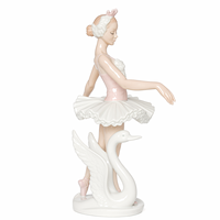 Statue de ballerine Cygne en polyrésine, figurine décorative pour la danse