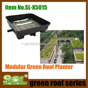 Jardins sur toit verts, jardinières pour toits verts SL-X5015, plateaux carrés en plastique pour fleurs - Product Image 3