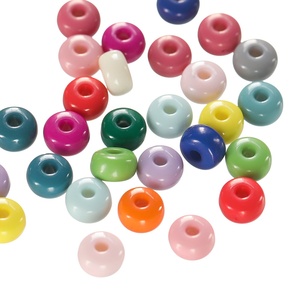 Cuentas de acrílico y plástico de 16 colores, 1,8 materiales hechos a mano DIY para niños, cuentas de ábaco con agujeros planos y sueltos, coloridas - Product Image 3