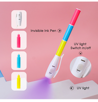 Stylo à Encre Invisible Magique Led Stylo Marqueur Uv Écriture Secrète Dessin 3 Couleurs Stylo à Encre Invisible Avec Lumière Uv