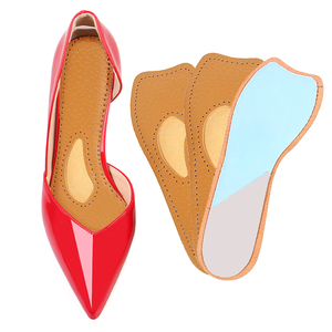 Semelles orthopédiques en cuir 3/4 <span class=keywords><strong>pour</strong></span> escarpins et talons hauts avec soutien de la voûte plantaire, inserts de chaussures à bout ouvert <span class=keywords><strong>pour</strong></span> femmes HA00375 - Product Image 1