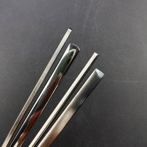 Palillos planos sólidos de acero inoxidable 304 estilo coreano para acampar, uso adulto - Product Image 2