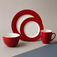 Tasse de Noël rouge en porcelaine céramique avec logo personnalisé Tasse à café émaillée de couleur unie pour le petit-déjeuner Usage quotidien