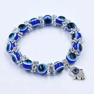Blauw Oog Armband Kwaad Turks Glas Beadselasticiteit Armband Sieraden Voor Vrouwen Retro Duivel Oog Armband