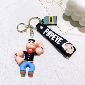 PVC Kawii silicone porte-clés <span class=keywords><strong>dessin</strong></span> <span class=keywords><strong>animé</strong></span> <span class=keywords><strong>Popeye</strong></span> le marin <span class=keywords><strong>Olive</strong></span> Bluto Wimpy enfants enfants cadeau 3d porte-clés - Product Image 3