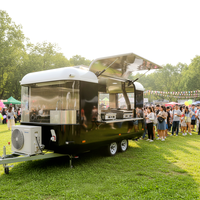 Camion de cuisine mobile tout équipé avec solutions de concession pour la vente de glaces, pizzas, café et hot-dogs en ambulant
