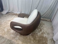 Fauteuil inclinable Chesterfield Disen Aesthetic First Class Cabin, chaise longue individuelle, couleur noyer, pour appartement