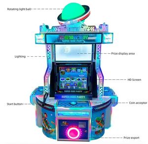 Máquina de Videojuegos Arcade Super Bobi Party, Operada con Monedas, para 4 Jugadores, con Recompensas de Tickets y Regalos, Construcción de Metal y Plástico 1 - Product Image 6