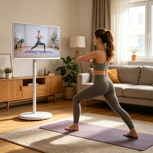 Pantalla Táctil Móvil 4K UHD con Sistema Operativo Android, Panel IPS, Soporte de Piso Ajustable en Altura, Ruedas Giratorias Silenciosas, Personalizable OEM - Product Image 1