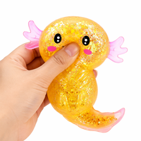 Mainan Mini Penghilang Stres Squishy Maltose Salamander Berkilau Berpayet, Bestseller Lintas Negara, Slow-rebound, untuk Siswa Usia 2-4 Tahun