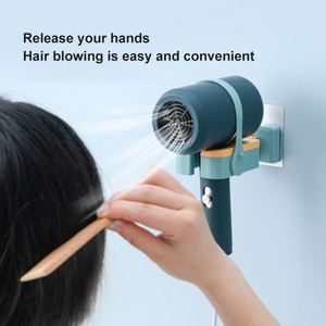 <span class=keywords><strong>HelloWorld</strong></span> support de sèche-cheveux support salle de bain organisateur mural support de rangement étagère cintre mains libres poinçon étagères crochet - Product Image 3