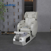 Fauteuil de pédicure professionnel haut de gamme avec équipement de spa pour ongles, lavabo, massage Shiatsu vibrant et lampe LED