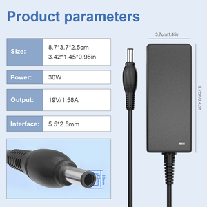 Adaptateur Chargeur Ordinateur Portable 30W <span class=keywords><strong>19V</strong></span> 1.58A 5.5*2.5mm avec Multi-Protections – Qualité Supérieure – Fournisseur de Choix - Product Image 2