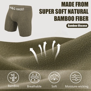 Hago sợi tre đồ lót chất lượng cao phình tăng cường boxer tóm tắt người đàn ông không có chafe tùy chỉnh Hữu Cơ bông tre đồ lót - Product Image 2