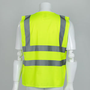 Großhandel Hochs ichtbare 120G Polyester Sicherheits weste mit anpassbarem Logo Hoch reflektierende Weste für die Sicherheit - Product Image 1