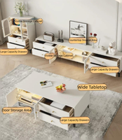 Meuble TV en bois, design français, moderne et simple, pour salon, nouvelle arrivée, petit appartement, table basse, meuble REMA