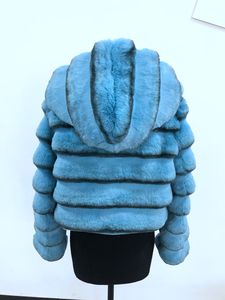 2025 étiquettes personnalisées et conception OEM hiver veste Chinchilla personnalisée pour filles manteaux de fourrure bleu <span class=keywords><strong>court</strong></span> <span class=keywords><strong>pas</strong></span> <span class=keywords><strong>cher</strong></span> manteau de fourrure synthétique - Product Image 5