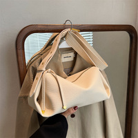 Sac à bandoulière en cuir PU pour femme, avec fermeture éclair, sangle simple, imperméable, design 2026, gris éléphant