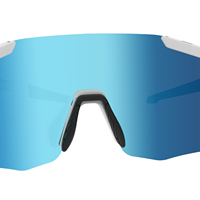 Lunettes de vélo sans monture polarisées, verres PC UV400, logo personnalisé, pour cyclisme sur route, course à pied et randonnée