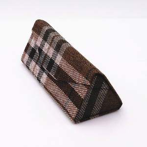 Etui de <span class=keywords><strong>lunettes</strong></span> de soleil triangulaire, boîtier en coton et en lin, emballage pliable <span class=keywords><strong>pour</strong></span> <span class=keywords><strong>lunettes</strong></span> de soleil - Product Image 3