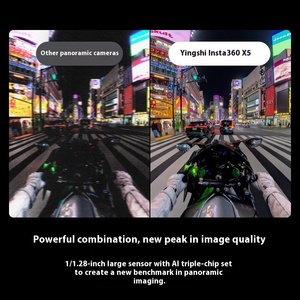 Caméra d'action Insta360 X5 HD anti-tremblement, étanche, panoramique, pour moto, ski, enregistrement, caméra sportive portable - Product Image 3