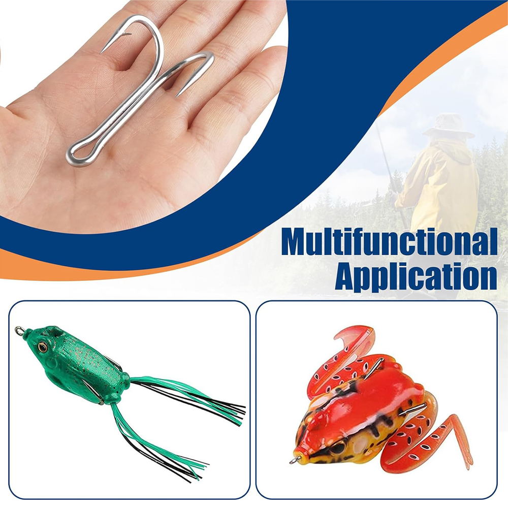 double fish hook finger HARAY Fishing 20pcs/Pack Fishing Hooks Fishing Hooks Barbed Carp Fishhook for Soft Lure High Carbon Steel Duple Hooks Fishing Pliers (Color : 2#) : Sports & Outdoors How to Tie a Double