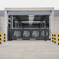 Puerta Corredera Automática Eléctrica de Diseño Moderno, de Aleación de Aluminio, Tipo Cantilever, Ecológica, Duradera, para Fábricas y Empresas