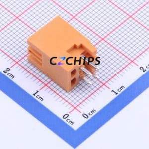 KF2EDGEVC-3.5-2*2P Plug-in Terminal Block Through hole,P=3.5mm Connector Board-to-Board / Socket - Closed 2x2P 3.5mm Orange - Product Image 2