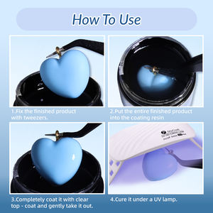 Résine <span class=keywords><strong>de</strong></span> trempage transparente effet verre TIMESRUI, à séchage rapide, liquide haute brillance pour plâtre, gypse, terrazzo et artisanat en résine - Product Image 4