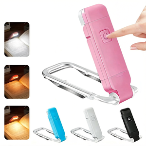 LED USB Rechargeable Book <b>Light</b> Ultralight 200mAh Built in Battery Silicone Adjustable Clip on <b>Light</b> Book <b>Light</b> - Product Image 1