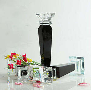 Mariage en verre noir cristal bougeoir <span class=keywords><strong>chandelier</strong></span> MH-1657 - Product Image 3