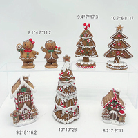 Décor de Noël personnalisé pain résine artisanat fait à la main maison père noël décorations de noël présentoir de table petite maison en pain d'épice