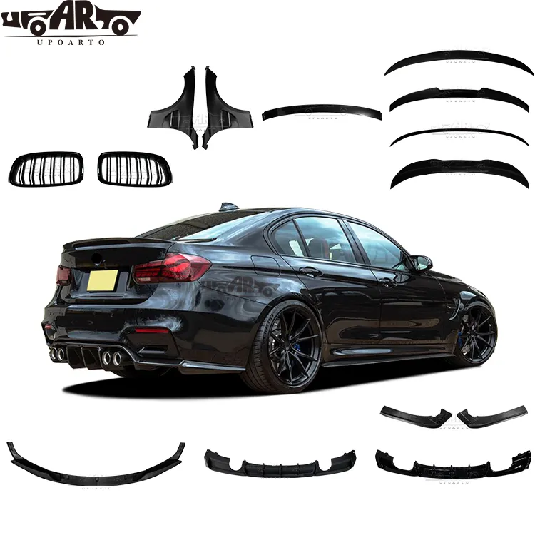 F30 Aksesori kisi depan sepatbor bibir belakang pemisah sisi Spoiler aksesoris eksterior untuk BMW 3 Series F30 2012-2018