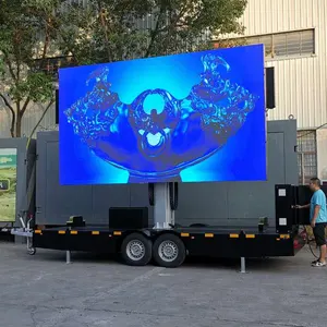 Pantalla de señalización Digital LED para camiones, gran publicidad al aire libre, móvil, remolque