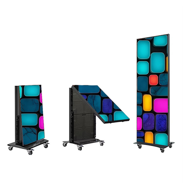 High-definition Portable LED Poster Display Screens Indoor and Outdoor Floor-standing Type P1.8 P2 Foldable LED Poster Screens