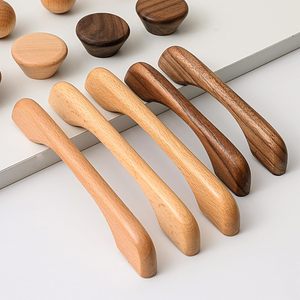 <b>Black</b> Wood <b>Door</b> Pull Handle 153mm Minimalist Bar Cabinet Hardware for Kitchen Outdoor Use - Product Image 6