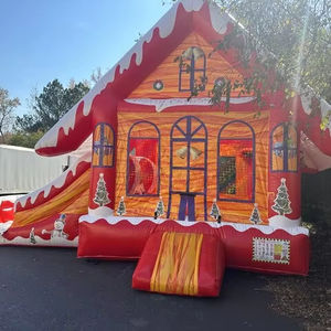 Château gonflable combiné avec toboggan pour location commerciale extérieure lors de fêtes - Product Image 1