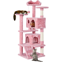 Tour d'escalade à gratter tour d'arbre en sisal Condo jouer poteau à gratter pour animaux de compagnie chaton meubles grande maison de chat en bois