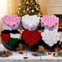 Nouveauté : Boîte cadeau de 16 roses éternelles de luxe pour la Saint-Valentin, la fête des Mères, la remise des diplômes, Noël, longue durée