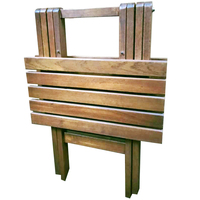 Table de pique-nique en bois Merpauh la plus populaire, mobilier d'extérieur pliable, résistant à l'eau, design de loisirs en plein air, Malaisie, faible teneur en gras